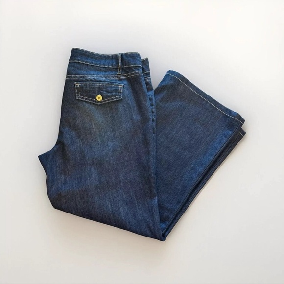 Ann Taylor Dark Blue Wide Leg Pants - Picture 3 of 11